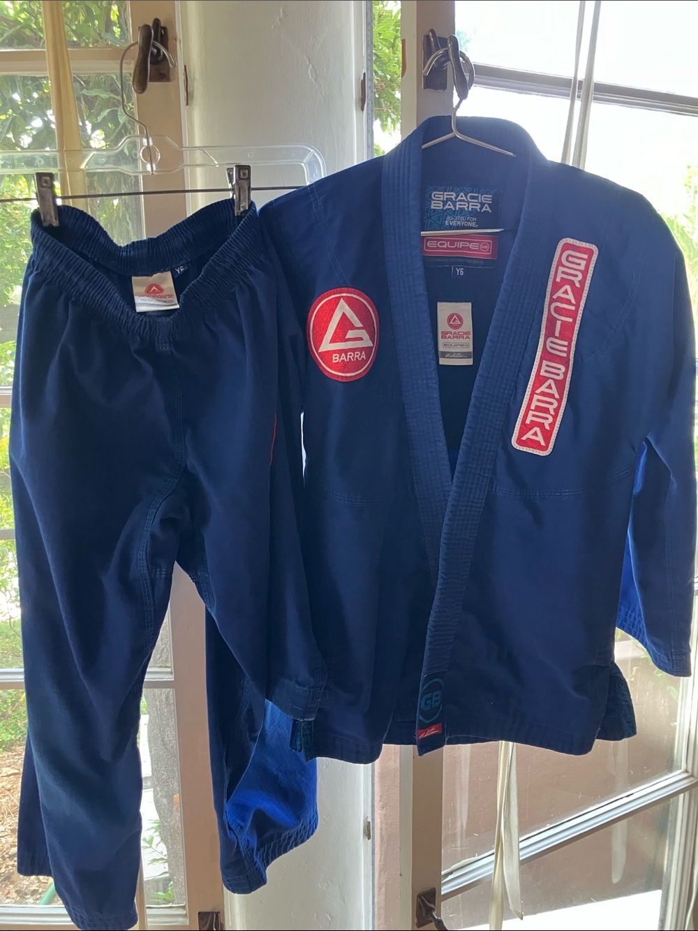 Gracie Barra Kids Blue Jiu-Jitsu Gi Jacket and Pants Set Y6